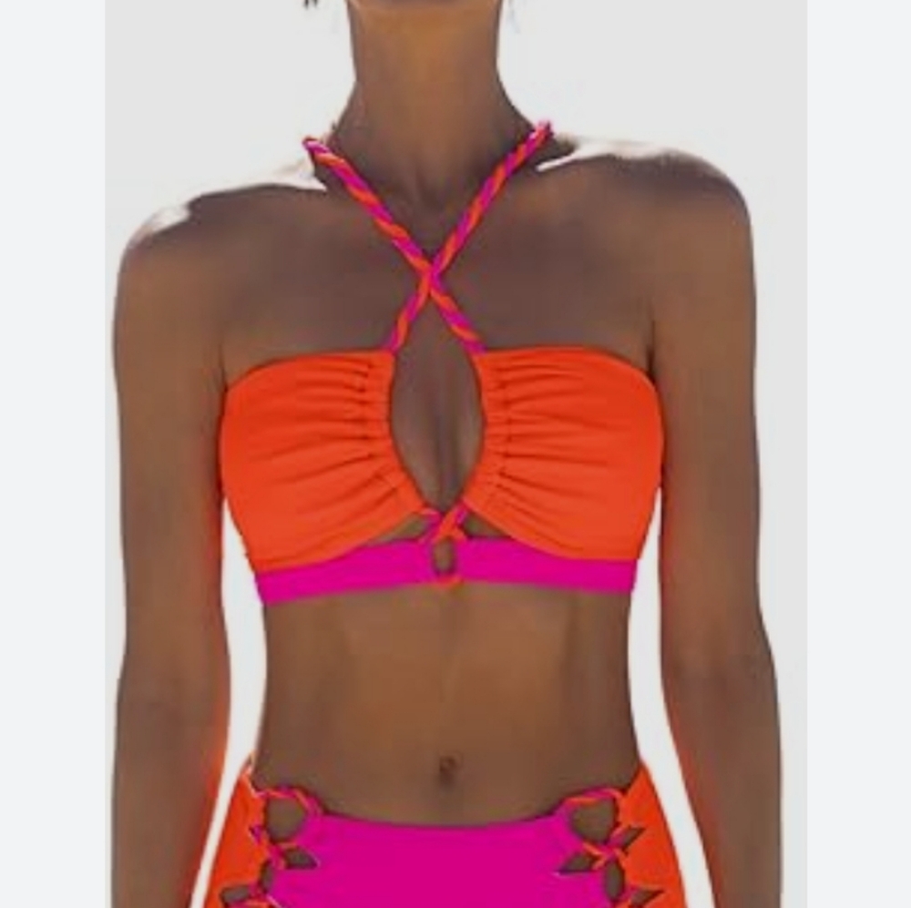NWT Popvil  Bikinis Top size L